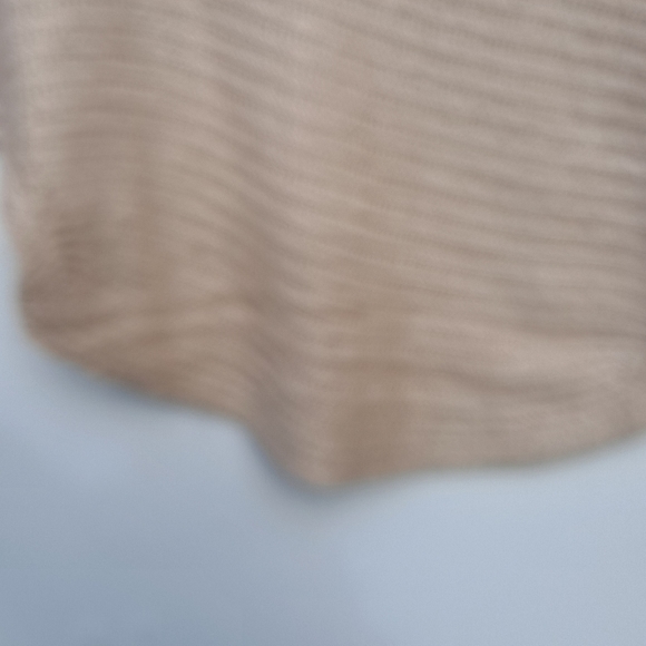 Onetheland Lace Up Arm Dolman Sleeve 100% Acryliv Beige Knit Sweater Size M - Picture 5 of 14